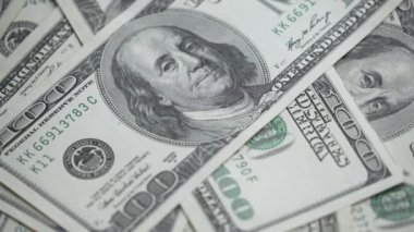 100 dolarlık banknotlar - ABD para birimi, yavaş çekim