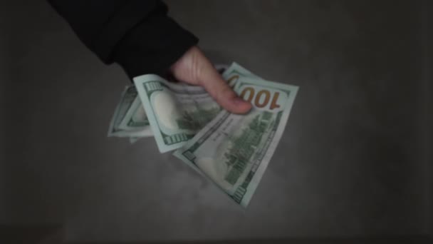 面额为100美元的美元钞票 — 图库视频影像