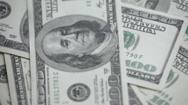 Amerikan para biriminin yavaş çekim videosu - dolar