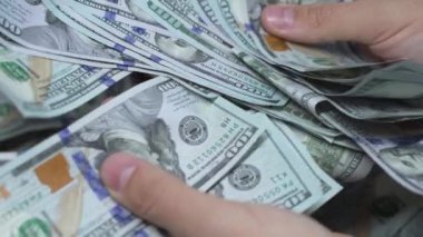 Amerikan para biriminin yavaş çekim videosu - dolar