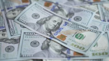 Amerikan para biriminin yavaş çekim videosu - dolar