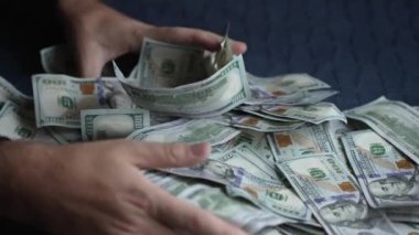 Amerikan para biriminin yavaş çekim videosu - dolar