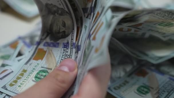 Vidéo Ralenti Devise Américaine Dollars — Video
