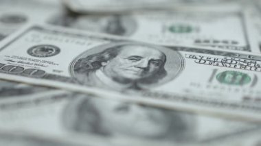 Amerikan para biriminin yavaş çekim videosu - dolar