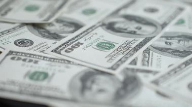 Amerikan para biriminin yavaş çekim videosu - dolar