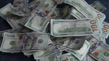 Amerikan para biriminin yavaş çekim videosu - dolar