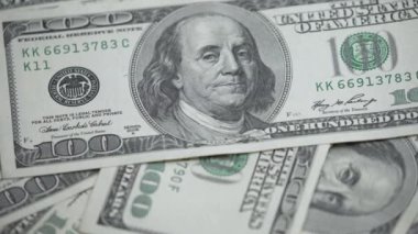 Amerikan para biriminin yavaş çekim videosu - dolar