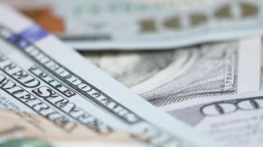 Amerikan para biriminin yavaş çekim videosu - dolar