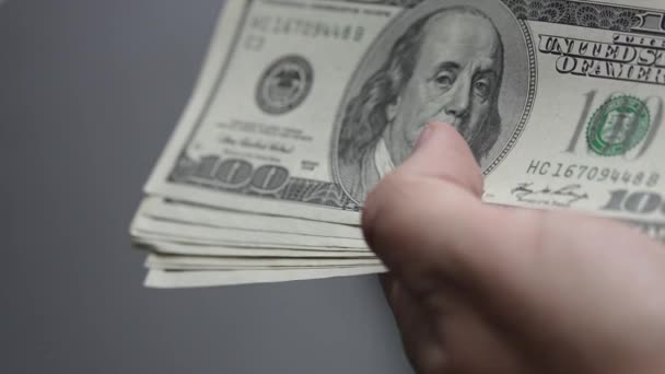 米国通貨のスローモーションビデオ — ストック動画
