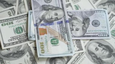 Amerikan para biriminin yavaş çekim videosu - dolar