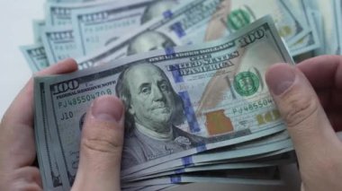 Amerikan para biriminin yavaş çekim videosu - dolar