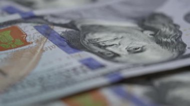 Amerikan para biriminin yavaş çekim videosu - dolar