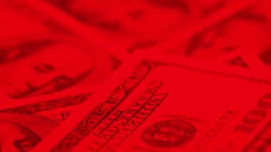 Nakit - 100 dolarlık banknotlar, yavaş çekim