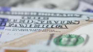 ABD para birimi: 100 dolarlık banknotlara yakın çekim