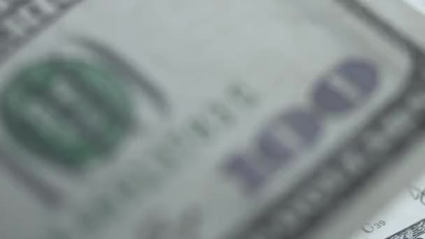 Banconote Cento Dollari Valuta Usa — Video Stock