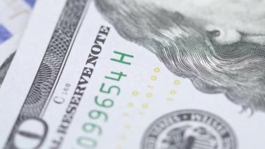 ABD para birimi: 100 dolarlık banknotlara yakın çekim