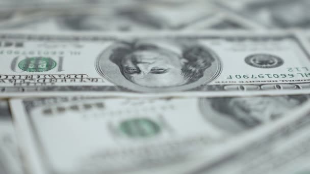 100 Dolarlık Banknotlar Abd Para Birimi — Stok video