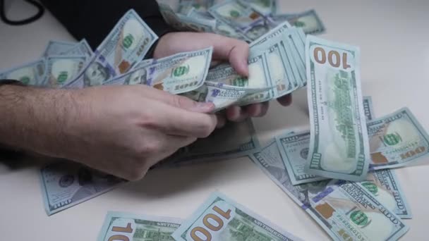 100美元钞票 美国的货币 — 图库视频影像