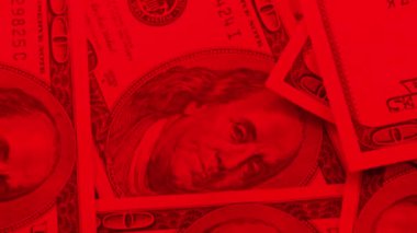 Amerikan para birimine yakın çekim - 100 dolarlık banknotlar