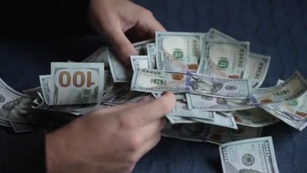 100ドル紙幣 アメリカの通貨 — ストック動画