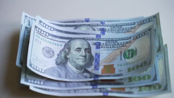 Raha Sadan Dollarin Vekselit Yhdysvaltain Valuutassa — kuvapankkivideo