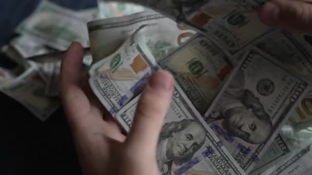 米国通貨100ドル紙幣 — ストック動画