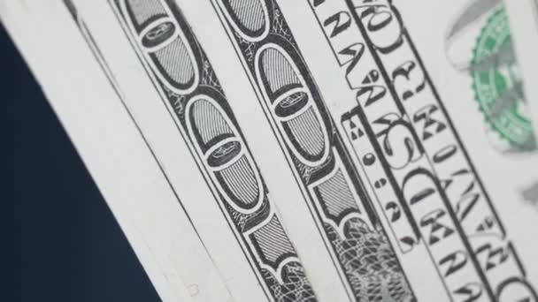 Currency Dollars Hundred Dollar Bills — Stock Video
