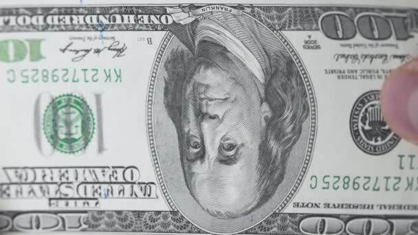 Cash Amerikaanse Dollars Biljetten Van Honderd Dollar — Stockvideo