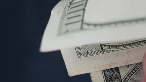 Nakit 100 Dolarlık Banknotlar Halinde Amerikan Doları — Stok video