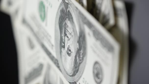 Vídeo Vertical Del Dinero Dólares Estadounidenses — Vídeos de Stock