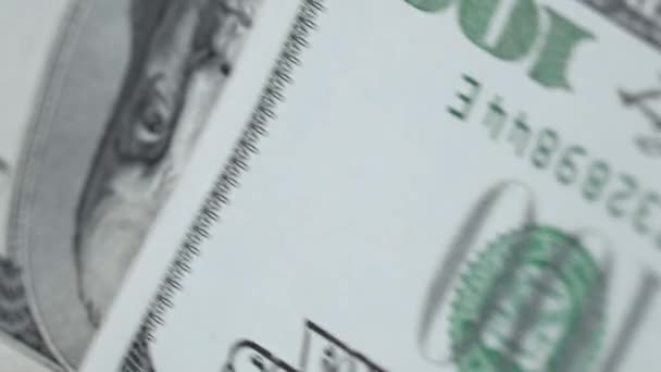 Video Verticale Banconote Cento Dollari — Video Stock