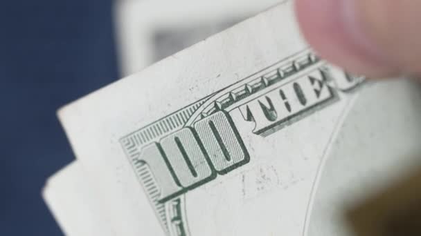 Κάθετη Βίντεο Χαρτονομίσματα Των 100 Δολαρίων — Αρχείο Βίντεο