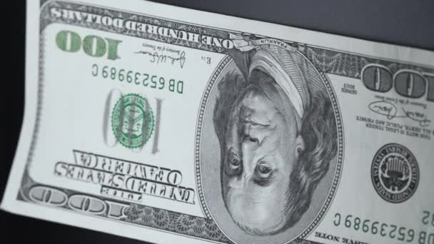 Vídeo Vertical Notas Cem Dólares — Vídeo de Stock