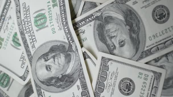 Vídeo Vertical Billetes Cien Dólares — Vídeos de Stock