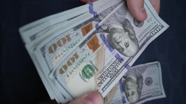Vídeo Vertical Moneda Estadounidense Dólares — Vídeo de stock
