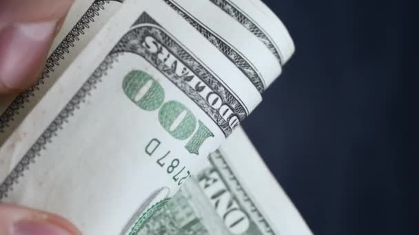 Vídeo Vertical Dinero Efectivo Dólares — Vídeo de stock