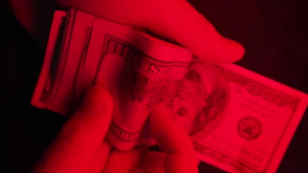 お金の垂直ビデオ 米ドル — ストック動画