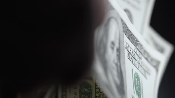 Vídeo Vertical Del Dinero Dólares Estadounidenses — Vídeo de stock