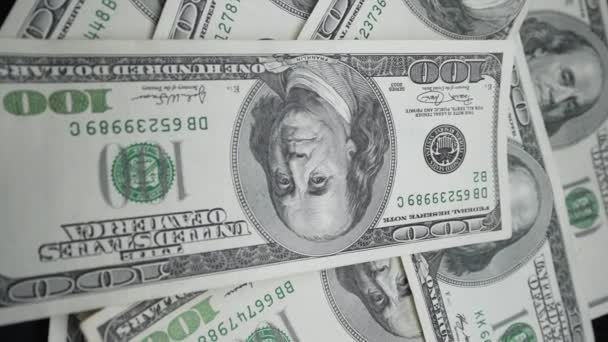 Vertikaalinen Video Rahaa Yhdysvaltain Dollareita — kuvapankkivideo