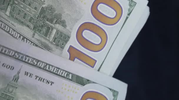 Abd Dolarlarının Dikey Yakın Plan Görüntüsü — Stok video
