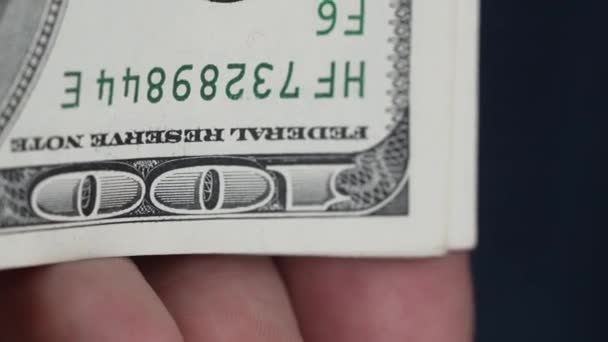 Vídeo Vertical Billetes Cien Dólares — Vídeo de stock