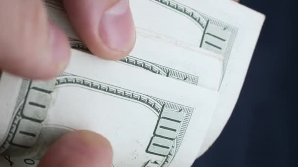 Κάθετη Βίντεο Χαρτονομίσματα Των 100 Δολαρίων — Αρχείο Βίντεο