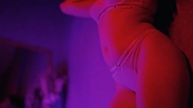 Güzel seksi iç çamaşırlı çekici kız.
