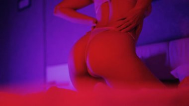 Güzel seksi iç çamaşırlı çekici kız.