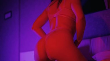 Seksi baştan çıkarıcı iç çamaşırlı güzel bir kadın.