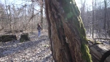 Gündüzleri ormandaki kız turist