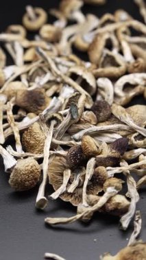 Kurutulmuş sihirli mantarların dikey videosu Altın Öğretmen