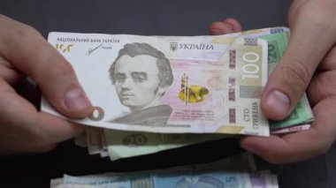 Ukrayna 'nın ulusal para birimi - Hryvnia, yakın plan