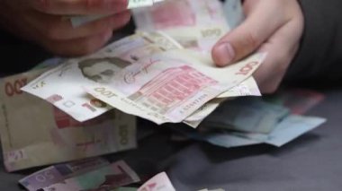 Ukrayna 'nın ulusal para birimi - Hryvnia, yakın plan