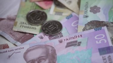 Ukrayna para birimi Hryvnia 'nın dikey videosu
